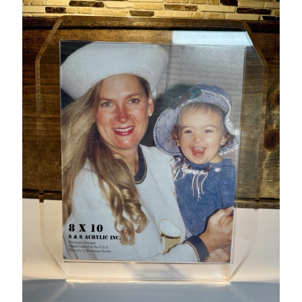 Vintage 8x10 Acrylic Picture Frame Made in USA S&S Acrylic Original Box‎